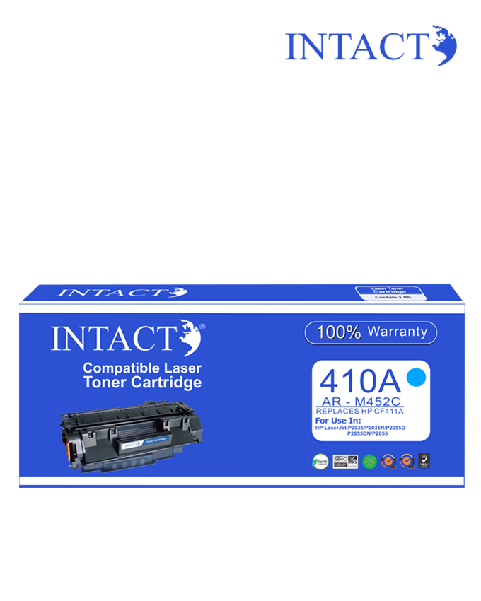 Intact Compatible with HP 410A (AR-M452C) Cyan